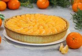Творожный пирог с мандаринами в духовке
